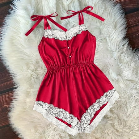 Tangnade New Fashion Sexy Bodysuit Jumpsuit Lace Satin Silk Sleepwear Lingerie UnderwearRedM
Tangnade New Fashion Sexy Bodysuit Jumpsuit Lace Satin Silk Sleepwear Lingerie UnderwearRedM