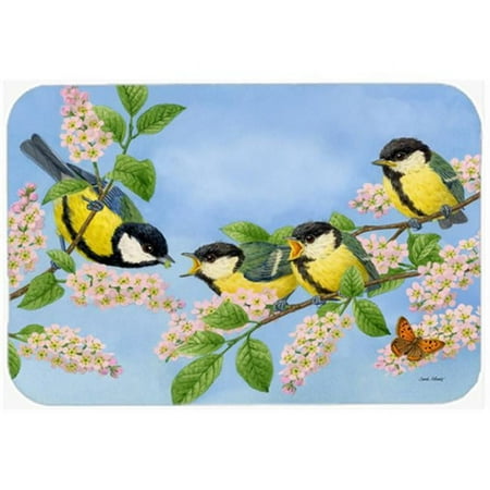 Great Tit Family of Birds Glass Large Cutting Board