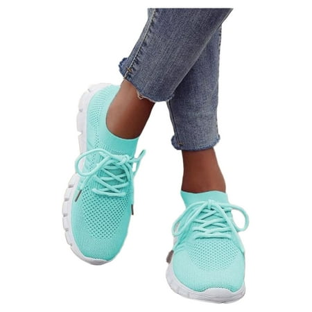 

NEW Lightweight Running Shoes for Women Mesh Lace up Sneakers Breathable Ladies Exercise Gym Shoes