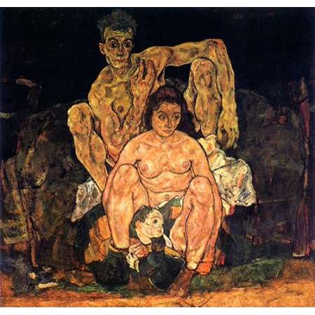 The Family 1918 Poster Print by Egon Schiele