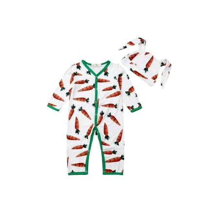 Yinyinxull Newborn Baby Boys Girls Easter Bunny Outfits Cartoon Carrot Print Romper Jumpsuit Rabbit Ears Hat Set White
Yinyinxull Newborn Baby Boys Girls Easter Bunny Outfits Cartoon Carrot Print Romper Jumpsuit Rabbit Ears Hat Set White