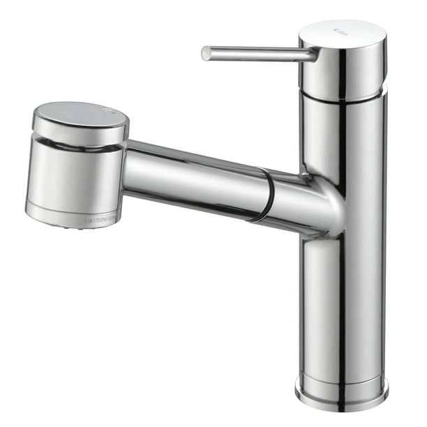 KRAUS Oletto™ Single Handle Pull Out Kitchen Faucet in Chrome Finish
