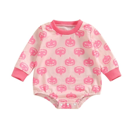 Mioliknya Baby Girls Halloween Fall Romper All-over Pumpkin Print Long Sleeve Round Neck Jumpsuits
Mioliknya Baby Girls Halloween Fall Romper All-over Pumpkin Print Long Sleeve Round Neck Jumpsuits