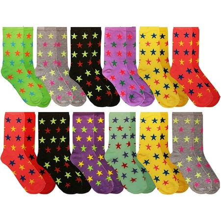 12 Pairs of Womens Casual Crew Socks Cotton Colorful Fun Patterns Women Solid Dress Sock (12 Pairs Stars Print)
12 Pairs of Womens Casual Crew Socks Cotton Colorful Fun Patterns Women Solid Dress Sock (12 Pairs Stars Print)