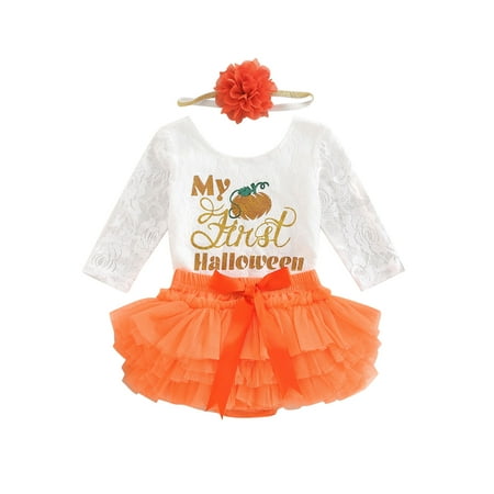 3Pcs Kids Baby Girls Halloween Outfits Set Lace Long Sleeve Romper Tulle Bloomers Headband Clothes
3Pcs Kids Baby Girls Halloween Outfits Set Lace Long Sleeve Romper Tulle Bloomers Headband Clothes