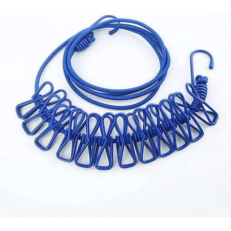 Haobuy Portable Travel Clothesline Adjustable Elastic Travel Camping Retractable Clothesline with 12pcs Clips-Blue
Haobuy Portable Travel Clothesline Adjustable Elastic Travel Camping Retractable Clothesline with 12pcs Clips-Blue