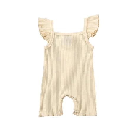 Binpure Baby Girls Summer Ribbed Romper Ruffle Sleeve Solid Color Knitted Jumpsuit One-piece Sleeveless Bodysuit
Binpure Baby Girls Summer Ribbed Romper Ruffle Sleeve Solid Color Knitted Jumpsuit One-piece Sleeveless Bodysuit