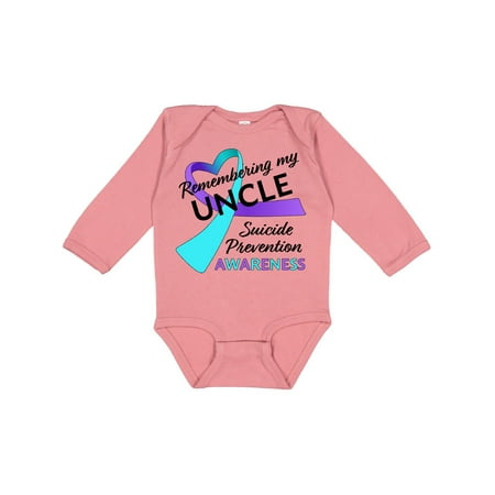 Inktastic Remembering My Uncle- Suicide Prevention Awareness Boys or Girls Long Sleeve Baby Bodysuit
Inktastic Remembering My Uncle- Suicide Prevention Awareness Boys or Girls Long Sleeve Baby Bodysuit