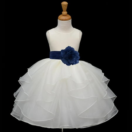 Ekidsbridal Shimmering Organza Ivory Flower Girl Dress Weddings Layers Handmade Summer Easter Dress Special Occasions Pageant Toddler Girl s Clothing Holiday Bridal Baptism 4613S Navy blue 4
Ekidsbridal Shimmering Organza Ivory Flower Girl Dress Weddings Layers Handmade Summer Easter Dress Special Occasions Pageant Toddler Girl s Clothing Holiday Bridal Baptism 4613S Navy blue 4