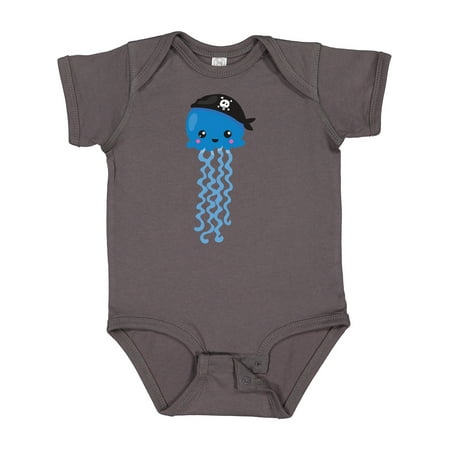Inktastic Pirate Jellyfish Cute Jellyfish Little Jellyfish Gift Baby Boy or Baby Girl Bodysuit