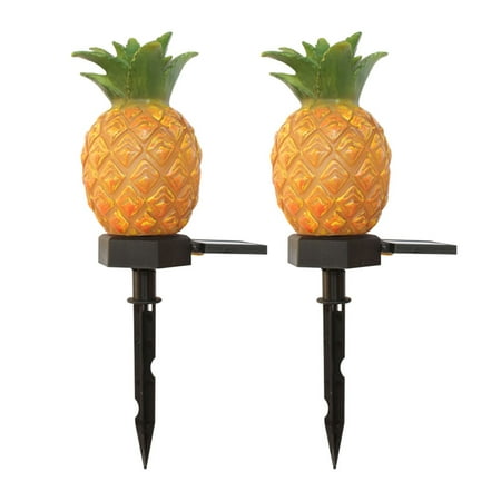 2pcs Adorable Solar Night Light Creative Outdoor Ground Insert Lamp Lawn Lights Waterproof Courtyard Landscape LED Lights (Pinea