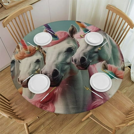 Patifu Unicorns Rainbow Round Table Cover Stain Resistant Washable Indoor Outdoor Tablecloth Kitchen Dining Wedding Parties Waterproof 100% Polyester Fiber 31-35
Patifu Unicorns Rainbow Round Table Cover Stain Resistant Washable Indoor Outdoor Tablecloth Kitchen Dining Wedding Parties Waterproof 100% Polyester Fiber 31-35
