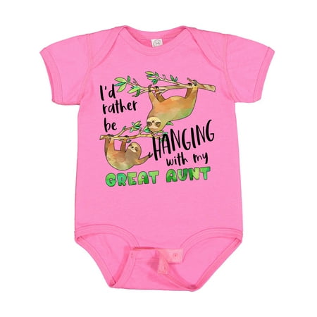 Inktastic Id Rather Be Hanging with My Great Aunt- Cute Sloths Gift Baby Boy or Baby Girl Bodysuit
Inktastic Id Rather Be Hanging with My Great Aunt- Cute Sloths Gift Baby Boy or Baby Girl Bodysuit