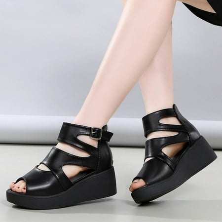 uikmnh Women Shoes Fashion Summer Women Sandals Thick Sole Roman Style Wedge Fish Mouth Shoes Platform Black 8.5
uikmnh Women Shoes Fashion Summer Women Sandals Thick Sole Roman Style Wedge Fish Mouth Shoes Platform Black 8.5
