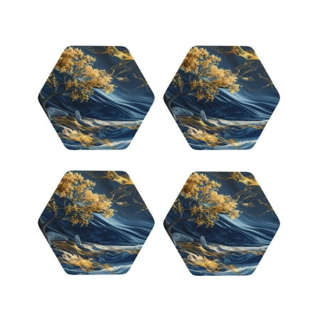 Lukts Golden Fantasy Landscape Print Leather Drinks Coasters Set of 4 Suitable or Drinks Furniture Protection and Easy Clean up-Hexagon
Lukts Golden Fantasy Landscape Print Leather Drinks Coasters Set of 4 Suitable or Drinks Furniture Protection and Easy Clean up-Hexagon