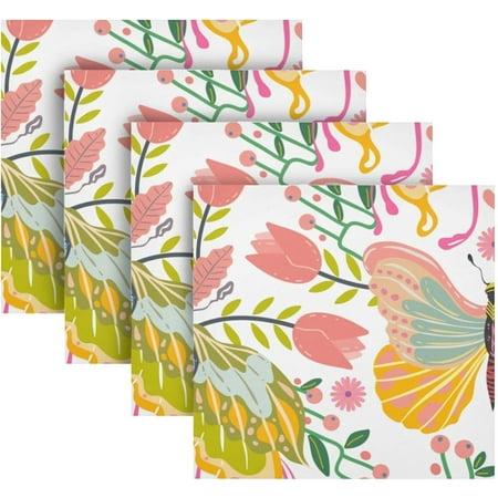 BESTKITTY Butterfly Retro Style Cloth Napkins Set of 4 Washable Polyester Dinner Napkins 20 x 20 in Soft Reusable Table Linen Napkins for Home Xmas Holiday Party Wedding
BESTKITTY Butterfly Retro Style Cloth Napkins Set of 4 Washable Polyester Dinner Napkins 20 x 20 in Soft Reusable Table Linen Napkins for Home Xmas Holiday Party Wedding