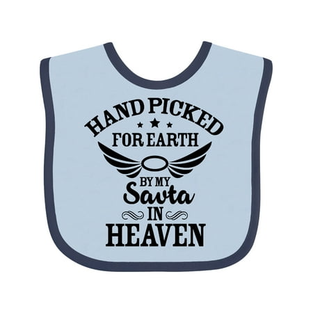 Inktastic Handpicked for Earth By My Savta in Heaven with Angel Wings Gift Baby Boy or Baby Girl Bib
Inktastic Handpicked for Earth By My Savta in Heaven with Angel Wings Gift Baby Boy or Baby Girl Bib