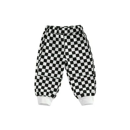 Suanret Toddler Kid Boy Girl Casual Pants Plaid Pattern Elastic Waist Patchwork Tightened Hem Daily Streetwear Trousers Black 3-4 Years
Suanret Toddler Kid Boy Girl Casual Pants Plaid Pattern Elastic Waist Patchwork Tightened Hem Daily Streetwear Trousers Black 3-4 Years