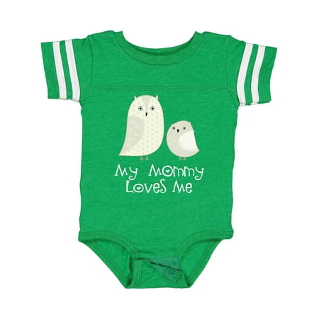 Inktastic My Mommy Loves Me Owl Gift Baby Boy or Baby Girl Bodysuit