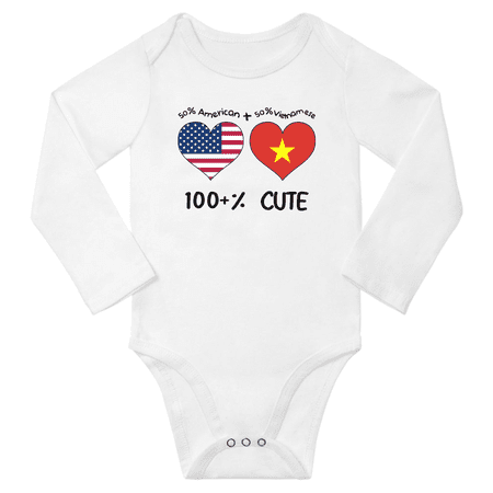 50% American + 50% Vietnamese = 100+% Cute Baby Long Slevve Bodysuit (White 3-6 Months)
50% American + 50% Vietnamese = 100+% Cute Baby Long Slevve Bodysuit (White 3-6 Months)