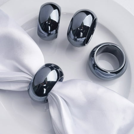 4 Pack | Shiny Metallic Charcoal Gray Acrylic Napkin Rings - Pack of 4 Napkin Rings
4 Pack | Shiny Metallic Charcoal Gray Acrylic Napkin Rings - Pack of 4 Napkin Rings