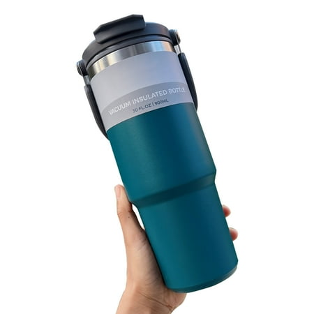 GEjnmdty Travel Thermal Coffee Cup Large-capacity Double Drinking Car Cups (Blue 900ml)
GEjnmdty Travel Thermal Coffee Cup Large-capacity Double Drinking Car Cups (Blue 900ml)