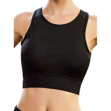 Women Crew Neck Cutout Back Fashion Yoga Fitness Sporty Bra