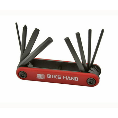 Bike Hand Folding Tool, Screwdriver and Allen Wrench Set, Red