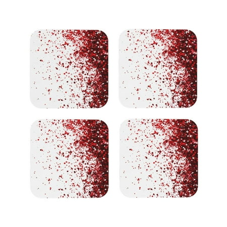 Leather Coasters with Heat-resistant for Drinks Red Glitter on White Cup Coasters Cup Pad Mat for Tabletop Protection Coffee Table Office Desk and Housewarming Gift
Leather Coasters with Heat-resistant for Drinks Red Glitter on White Cup Coasters Cup Pad Mat for Tabletop Protection Coffee Table Office Desk and Housewarming Gift