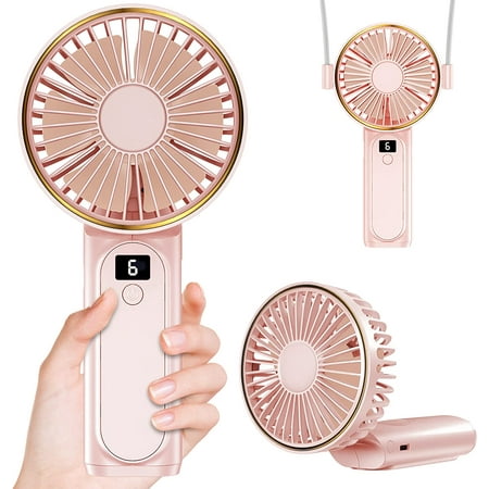 Portable Handheld Fan 4000mAh USB Rechargeable Mini Fan 180° Foldable Desk Fan with 6 Wind Speed LCD Digital Display Small Personal Fan for Indoor Outdoor Office
Portable Handheld Fan 4000mAh USB Rechargeable Mini Fan 180° Foldable Desk Fan with 6 Wind Speed LCD Digital Display Small Personal Fan for Indoor Outdoor Office