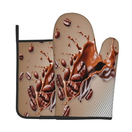 Jgfou Coffee Beans Chocolate Splash Pattern Oven Mitts and Pot Holders Sets Heat Resistant Oven Mittens Soft Lining Extra Thicken Long Kitchen Cotton Oven Glove for Cooking
Jgfou Coffee Beans Chocolate Splash Pattern Oven Mitts and Pot Holders Sets Heat Resistant Oven Mittens Soft Lining Extra Thicken Long Kitchen Cotton Oven Glove for Cooking