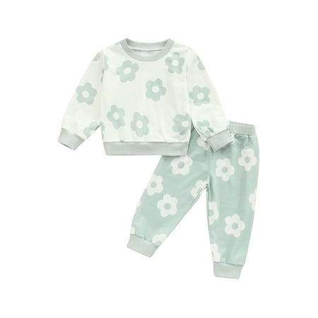 One opening Toddler Kids Girls 2 Pieces Outfits Floral Print Round Neck Long Sleeve Tops + Elastic Waist Long Pants Set
One opening Toddler Kids Girls 2 Pieces Outfits Floral Print Round Neck Long Sleeve Tops + Elastic Waist Long Pants Set