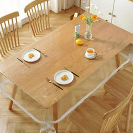 Clear Table Protector Plastic Waterproof Tablecloth Cover Vinyl Transparent Tablecloths Protector for Dining Room Table Rectangle PVC Lace Oil Proof Cloth for Home Kitchen Indoor Outdoor 59.1x59.1
Clear Table Protector Plastic Waterproof Tablecloth Cover Vinyl Transparent Tablecloths Protector for Dining Room Table Rectangle PVC Lace Oil Proof Cloth for Home Kitchen Indoor Outdoor 59.1x59.1