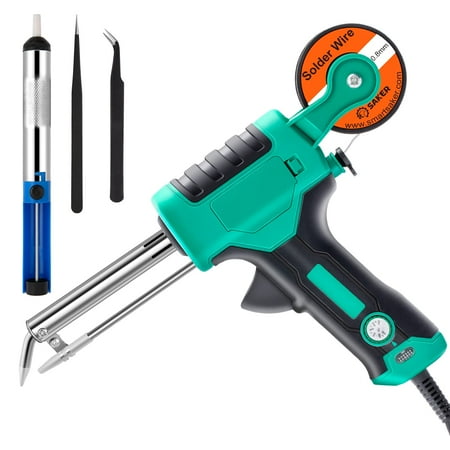Saker Adjustable Temperature Soldering Iron Kit 60W 110V Electric Welding Gun with Wire for Soldering Circuit Boards Electrical Maintenance Computers and DIY
Saker Adjustable Temperature Soldering Iron Kit 60W 110V Electric Welding Gun with Wire for Soldering Circuit Boards Electrical Maintenance Computers and DIY