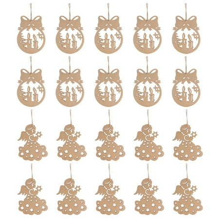 NICEXMAS 20Pcs Wooden Pendant Hollow-out Hanging Decoration Carved Crafts Christmas Candle Angel Shape Ornament 
NICEXMAS 20Pcs Wooden Pendant Hollow-out Hanging Decoration Carved Crafts Christmas Candle Angel Shape Ornament