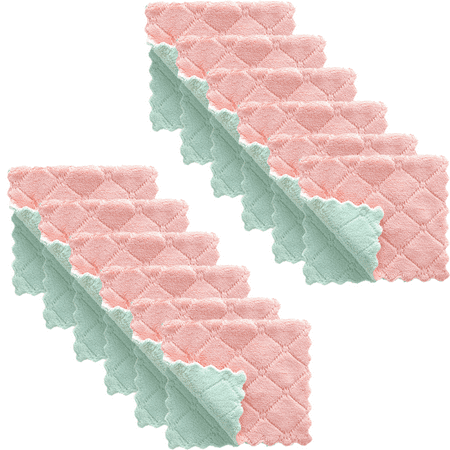 Dish Cloths for Kitchen Soft Coral Velvet Washing Up Dish Towels Strong Absorption Water and Remove The Oil and Dust Dish Rags Shape 2
Dish Cloths for Kitchen Soft Coral Velvet Washing Up Dish Towels Strong Absorption Water and Remove The Oil and Dust Dish Rags Shape 2