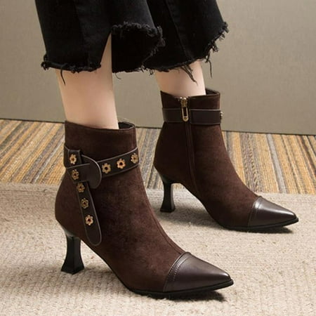 KEUSN High Heeled Shoes for Women and Ankle Boots Autumn and Winter Thin Heel Leather Fashion Short Boots
KEUSN High Heeled Shoes for Women and Ankle Boots Autumn and Winter Thin Heel Leather Fashion Short Boots