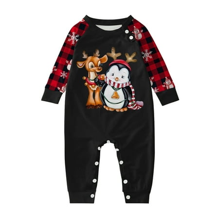 Christmas Pajamas for Family Parent-Child Outfit Winter Fall Home Dress Style Pajama Sets