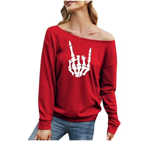 Women s Graphic Print Halloween T-Shirt Girls Cold Shoulder Long Sleeve Diagonal Neck Top Shirts Boo Cute Graphic Fall Tees Top Plus Size Loose Fit Lightweight Soft Sweatshirt
Women s Graphic Print Halloween T-Shirt Girls Cold Shoulder Long Sleeve Diagonal Neck Top Shirts Boo Cute Graphic Fall Tees Top Plus Size Loose Fit Lightweight Soft Sweatshirt