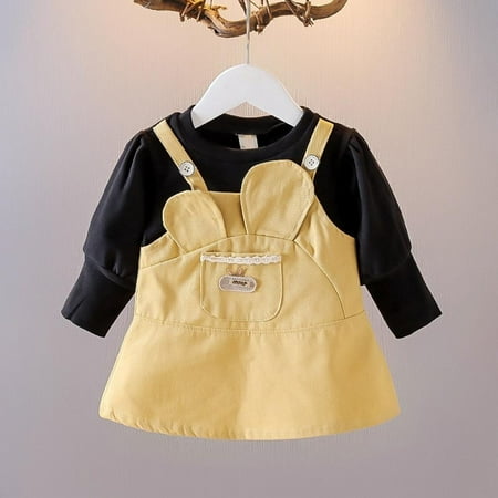 Spring Autumn Infant Toddler Girls Dresses Casual Big Ear Pocket Fake Two-piece Suspender Dress Baby Girl Print Clothes
Spring Autumn Infant Toddler Girls Dresses Casual Big Ear Pocket Fake Two-piece Suspender Dress Baby Girl Print Clothes