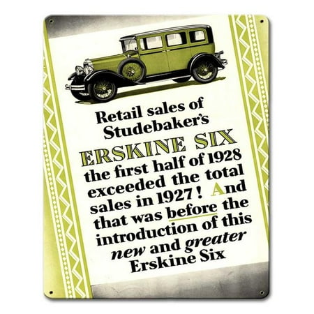 Pasttime Signs AMI247 12 x 15 in. 1928 Studebaker Erskine Six Vintage Metal Sign
Pasttime Signs AMI247 12 x 15 in. 1928 Studebaker Erskine Six Vintage Metal Sign
