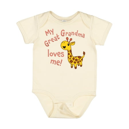 Inktastic My Great Grandma Loves Me- Cute Giraffe Gift Baby Boy or Baby Girl Bodysuit
Inktastic My Great Grandma Loves Me- Cute Giraffe Gift Baby Boy or Baby Girl Bodysuit