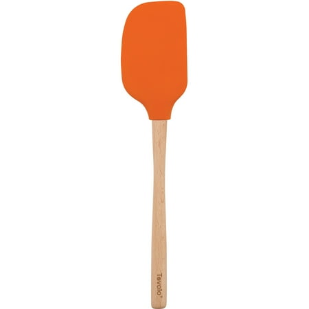 Tovolo Flex-Core Wood Handled Silicone Jumbo Spatula Orange Peel