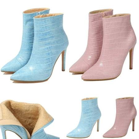 Fesfesfes Faux-Leather Boots for Women Winter Fleece Warm Boots Pointed Side Zipper 10.5CM Stilettos Heels Boots 4(35)
Fesfesfes Faux-Leather Boots for Women Winter Fleece Warm Boots Pointed Side Zipper 10.5CM Stilettos Heels Boots 4(35)