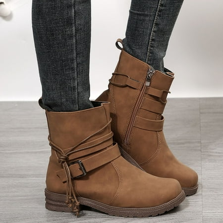 YOUSNH Women s Flat Casual Boots with Side Zippers Round Toe Retro Boots Shoes Woman 2024 Trend Khaki 9
YOUSNH Women s Flat Casual Boots with Side Zippers Round Toe Retro Boots Shoes Woman 2024 Trend Khaki 9