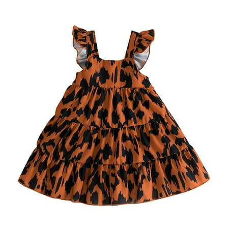 CLZOUD Girls Matching Dresses Brown Cotton Blend Toddler Girls Child Sleeveless Leopard Prints Summer Beach Sundress Party Dresses Princess Dress 80
CLZOUD Girls Matching Dresses Brown Cotton Blend Toddler Girls Child Sleeveless Leopard Prints Summer Beach Sundress Party Dresses Princess Dress 80