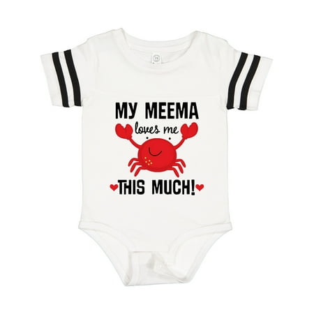 Inktastic My Meema Loves Me Grandson Gift Baby Boy or Baby Girl Bodysuit
