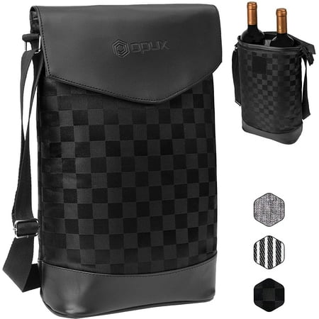 OPUX 2 Bottle Wine Bag Tote Carrier | Leakproof Insulated Wine Cooler Bag for Travel Picnic BYOB | Portable Wine Carrying Bag Padded Protection Shoulder Strap - Black
OPUX 2 Bottle Wine Bag Tote Carrier | Leakproof Insulated Wine Cooler Bag for Travel Picnic BYOB | Portable Wine Carrying Bag Padded Protection Shoulder Strap - Black