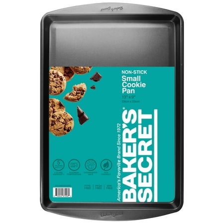 Baker s Secret 15 x 10 Nonstick Carbon Steel Small Cookie Sheet Gray