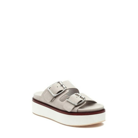 J/SLIDES Womens Gray 2 Platform Buckle Accent Comfort Bowie Round Toe Wedge Slip On Leather Slide Sandals 6 M
J/SLIDES Womens Gray 2 Platform Buckle Accent Comfort Bowie Round Toe Wedge Slip On Leather Slide Sandals 6 M